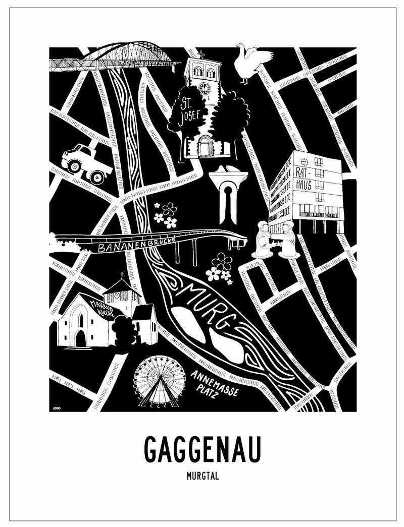 Gaggenau Karte als Kunstdruck